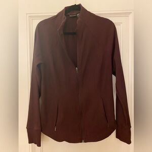 Athleta brand dark purple zip up casual jacket- size large